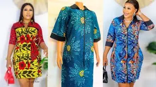 How to Cut and Sew a Trendy Shirt Dress with a Collar and Front zipper | Beginners Friendly