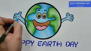 earth day drawing | how to make world earth day poster drawing | save earth save environment drawing