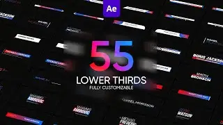 55 Lower Thirds | After Effects | Premiere Pro CC | MOGRT