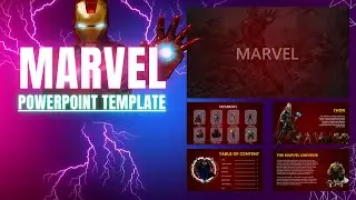 Marvel Theme-Inspired Editable PowerPoint Template | Free Download ⬇️