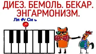 29 урок: «Диез, бемоль, бекар. Энгармонизм звуков». Курс «Puzzle Piano»