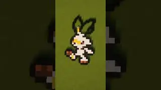 Scorbunny pixel art #shorts #emojichallenge #minecraft #minecraftbuilding #timelapse