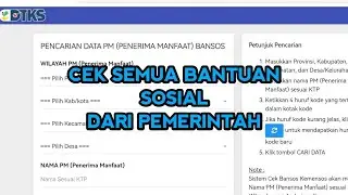 CARA CEK BANTUAN SOSIAL PEMERINTAH