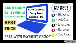 Auto Captcha Entry from Laptop / PC - Best Trick with payment proof- kolotibablo - Earn daily $2-$3