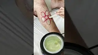 Hairy leg wax flower design