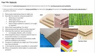 Additional Research - Materials
