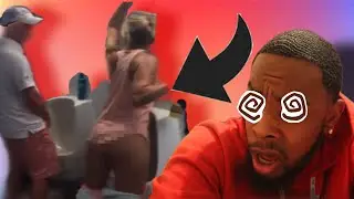 Drunk girl pissing in men bathroom