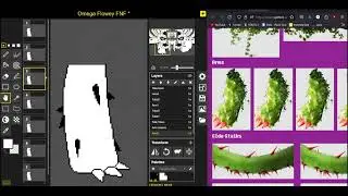 Photoshop Flowey FNF Sprite Sheet Pixelart Speedanimate