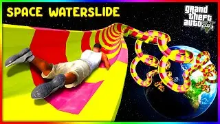 WATERSLIDE From SPACE in GTA 5 | in Telugu