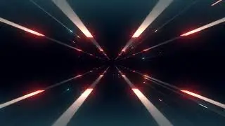 Futuristic Tunnel White Lines Metal Background Video | Free Version Footage