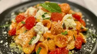 PINK VODKA SAUCE, TOMATOES AND BURRATA!! @UhadmeatKitchen