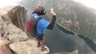Goz's first BASE jump Kjerag