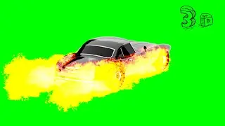 Burning Car 3d Animation FREE Green Screen Effects