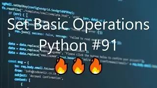 #91 Set Basic Operations - Python Tips & Tricks | 