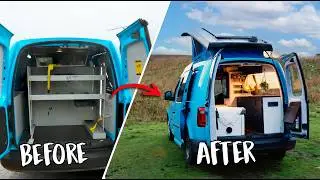 Micro Camper Van Build Time-Lapse | From Work Van to Home