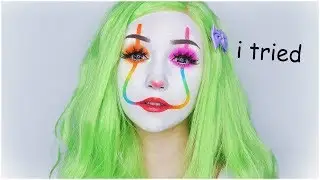 RAINBOW CLOWN MAKEUP 🌈 SIMPLE & EASY HALLOWEEN TUTORIAL 🎃💞