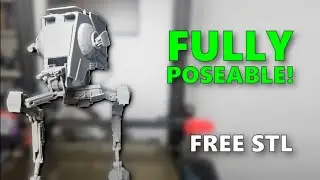 3D Printed AT-ST | Review And Build | Star Wars FREE STL Files