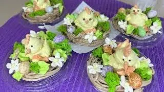 Пасхальные украшения из зефира и маршмелоу#Easter decorations made of marshmallows and marshmallows