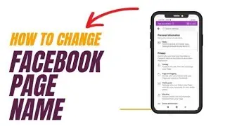 How to change facebook page name 2023