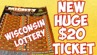 NEW WISCONSIN HUGE $20 SCRATCH TICKET!! MIGHTY MULTIPLIER!! Wisconsin Lottery Scratch Offs!!