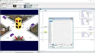 traffic light control using SQO instruction Logix pro simulator