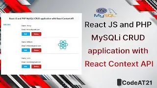 React JS and PHP MySQLi CRUD application with React Context API