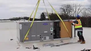 Commercial HVAC Rooftop Unit Installation