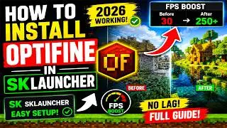 How To Install OptiFine in SKLauncher (2026 Working Method!) 🔥