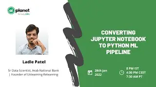 Converting Jupyter notebook to Python ML Pipeline
