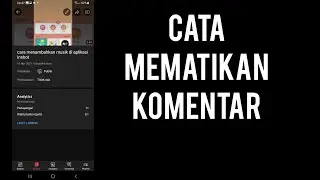 cara menonaktifkan kolom komentar video kita