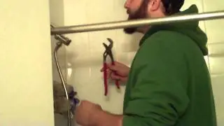 Hooking up the new shower head