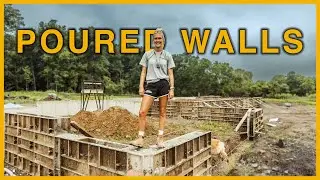 Pouring Our Own Concrete Walls | Building Our Own House 