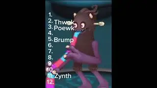 Ranking wublins #mysingingmonsters #like #andsubscribe #wublinisland