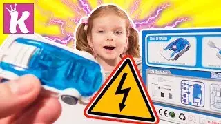 ЭЛЕКТРОМОБИЛЬ распаковка игрушки сборка и тест драйв Electric Car for Kids Toys unboxing toy machine