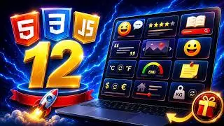 HTML CSS JavaScript projects for beginners 2024 - 12 js projects with source code