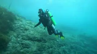 Погружение в Большое голубое озеро. Татарстан.
