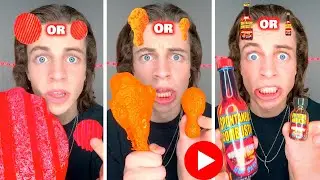 GIANT vs. TINY Spicy Food Challenge! 🔥**LUKEDIDTHAT** 🥵 (INSANE ASMR) 🌶️