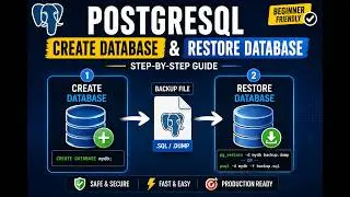 PostgresSQL Tutorial - Create Database - Restore Database from backup file.