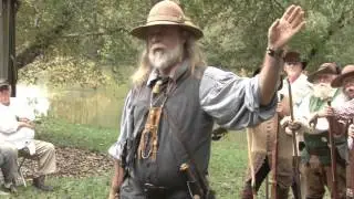 Overmountain Men Reenactors Cross the Catawba River in Morganton