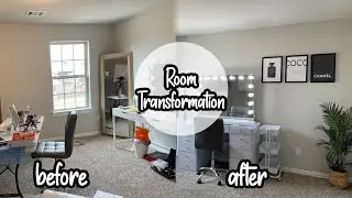 AMAZING BEAUTY ROOM TRANSFORMATION + DECLUTTER WITH ME | MAKEUP ROOM IDEAS