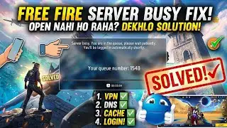 Free Fire Server Busy Problem | Server Busy You Are In The Queue Please Wait Patiently | FF Not Open