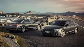 Audi A8 and A8L (2022) driving