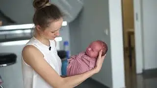 Фотографируем Новорождённого в обмотке на пледе