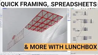 Tutorial: Quick trusses, framing, spreadsheet in/out & more for engineers w/ Lunchbox in grasshopper