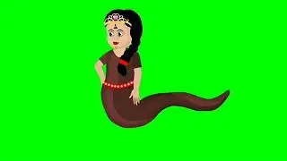 snake girl stand silent animation greenscreen video | free greenscreen | no copyright greenscreen bd
