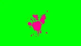 Colorful Ink Droplets Effects Green Screen
