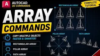 AutoCAD Array Command Complete Tutorial | Rectangular, Polar & Path Array