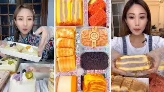 asmr mukbangasmr/kwai dessert mukbang,/mochi eating,creperoll cake chocolate #asmr