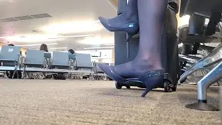 Beautiful Patent Classic Heels try on haul and Shoe play in Nylon Stockings