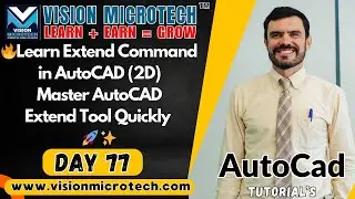 🔥Learn Extend Command in AutoCAD (2D) | Master AutoCAD Extend Tool Quickly 🚀 ✨